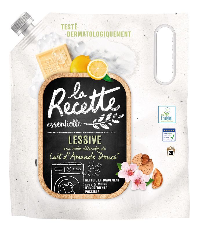 Recharge Lessive Liquide Lait D'amande La Recette *